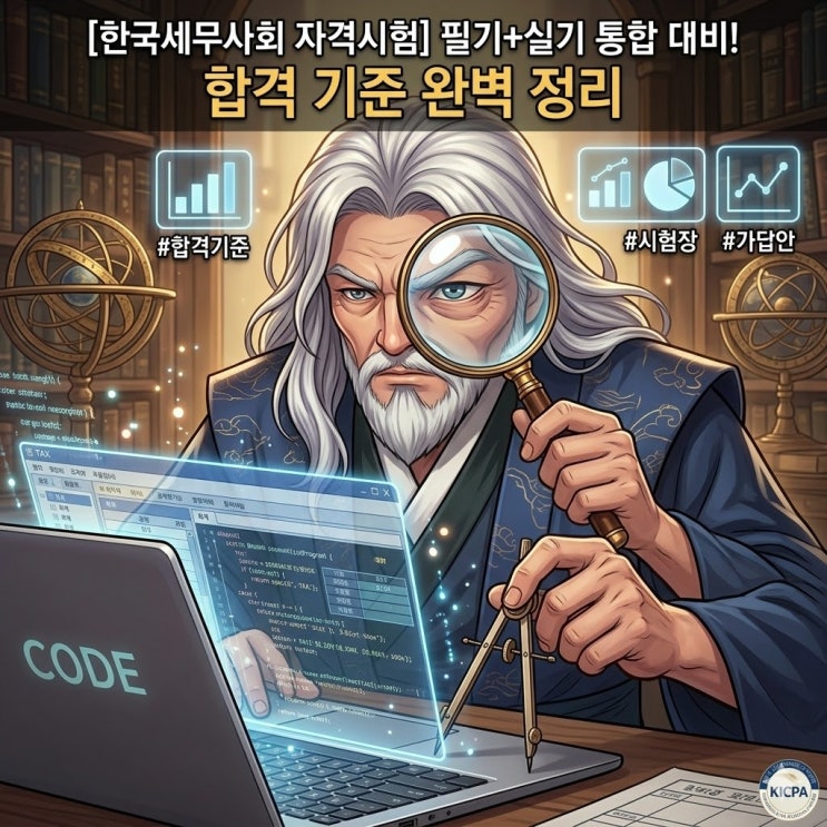  한국세무사회 자격시험 합격 기준 완벽 정리. 필기+실기 통합 대비!