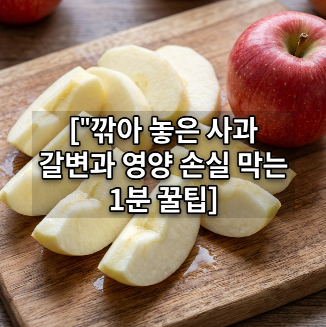 갈변된 사과 먹어도 될까? 영양소 파괴 막는 가장 확실한 방법