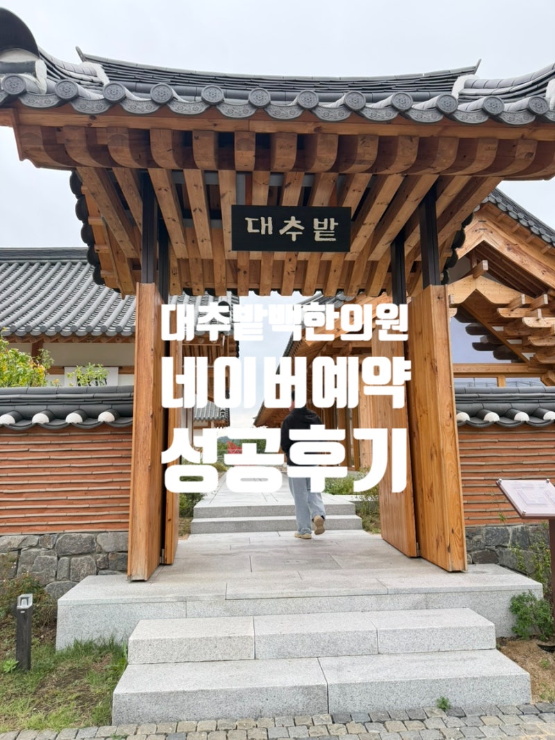 경주 대추밭백한의원 예약 성공 후 다녀온 후기, 4대 원장님 진료와 한약 6개월 변화