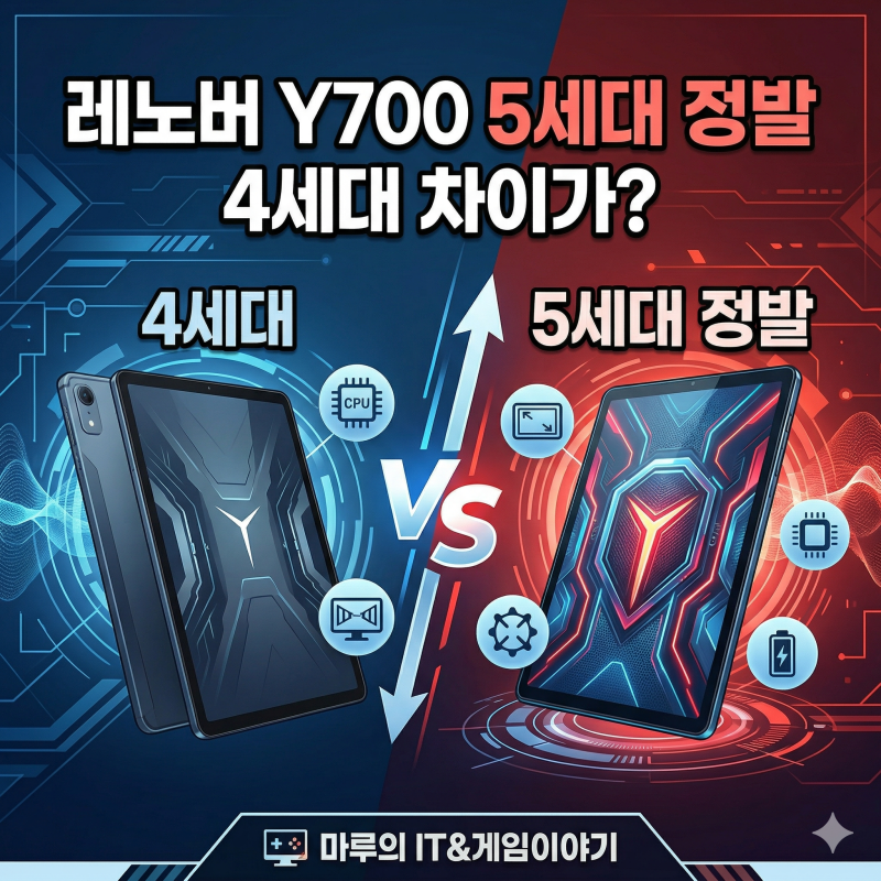 레노버 Y700 5세대 정발 4세대 차이가?