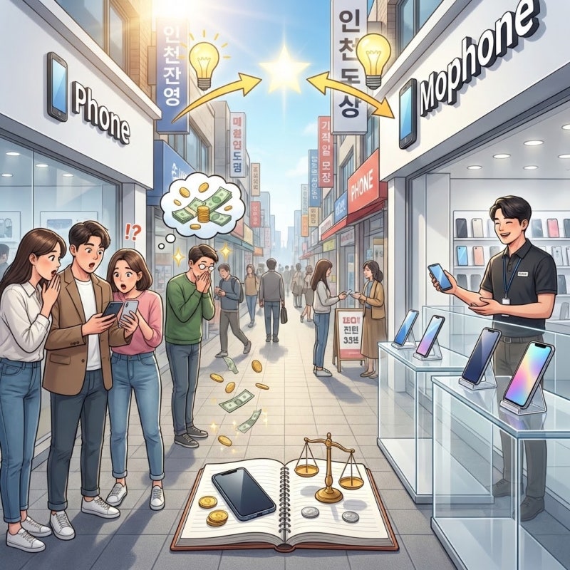 인천 미추홀구 휴대폰 성지 주안동 용현동 시세표 확인법
