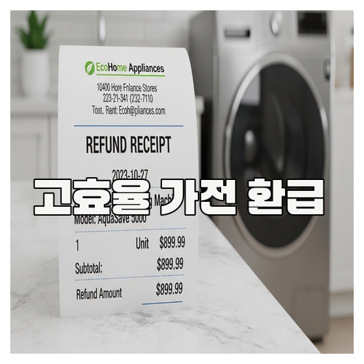  고효율 가전 환급 조건부터 신청까지 정리