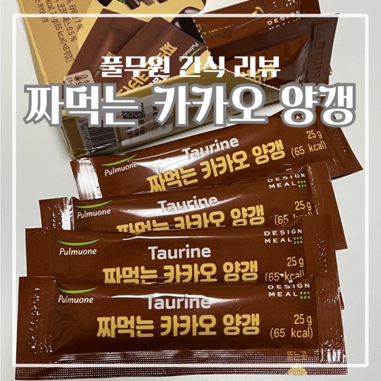  초코맛 양갱 궁금해서 먹어본 풀무원 짜먹는 카카오 양갱 솔직 후기