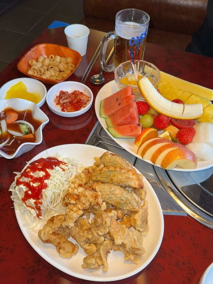 광주 수완지구 맛집 급한마음탕수육, 탕수육 시켰는데 과일 나오는 집