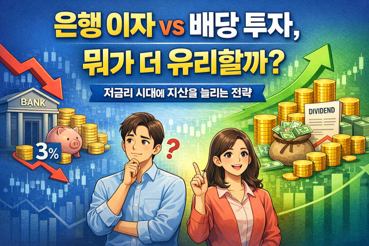 은행 이자 vs 배당 투자, 뭐가 더 유리할까? 저금리 시대에 자산을 늘리는 전략