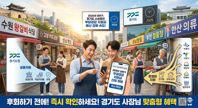 "나만 안 받고 있었나?" 2026년 상반기 마감 임박 부담경감 지원사업(경기)