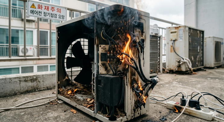  에어컨 화재의 메커니즘을 전기공학적 관점과 열역학적 관점 분석
