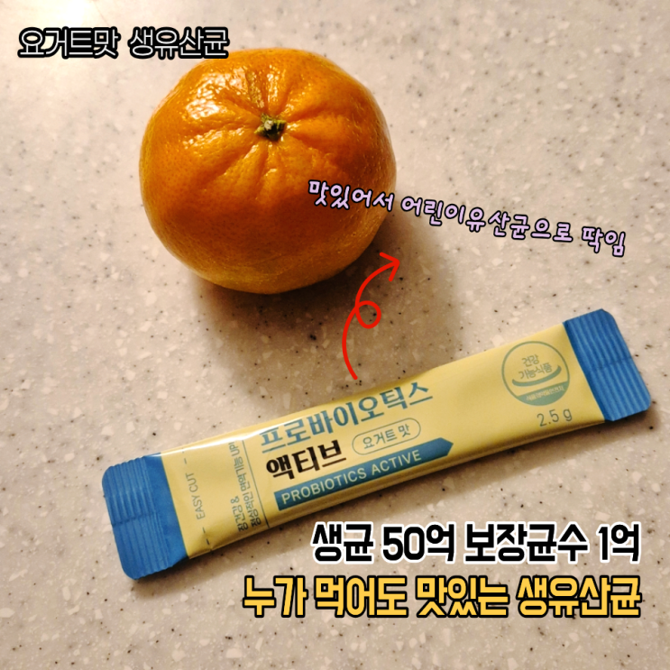  맛있어서 아이들도 잘 먹는 생유산균 요거트맛 프로바이오틱스액티브 후기