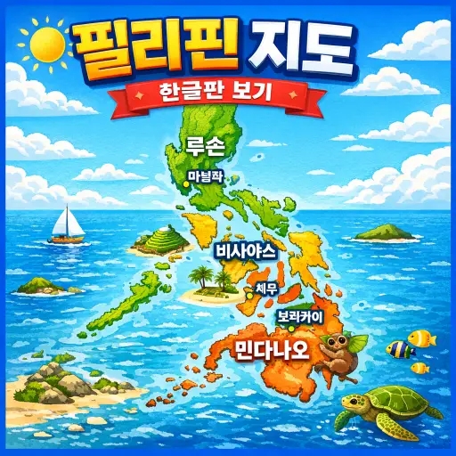 필리핀 지도 한글판 보기