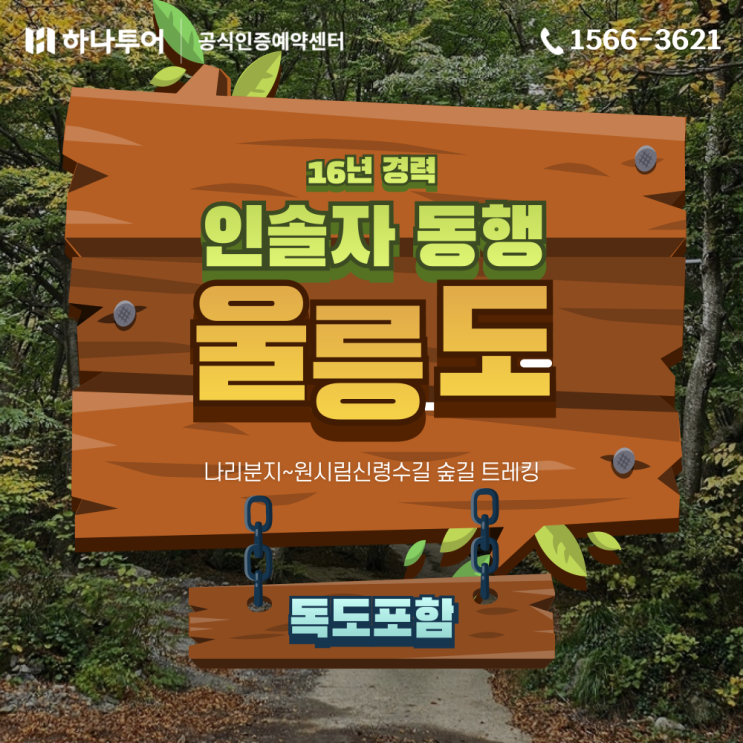  울릉도 나리분지 숲길 트레킹 전문인솔자동행 하나투어 패키지