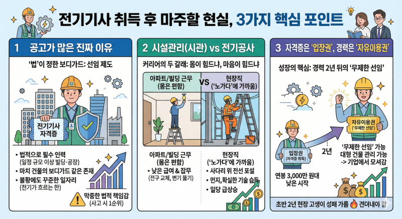 채용공고 1위 '전기기사'의 배신? 공기업 빼고 본 쌩얼 같은 현장 현실