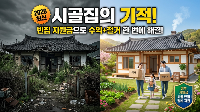 팔리지도 않는 시골집 어쩌나 고민이라면? 농어촌 빈집 정비 지원이 정답!