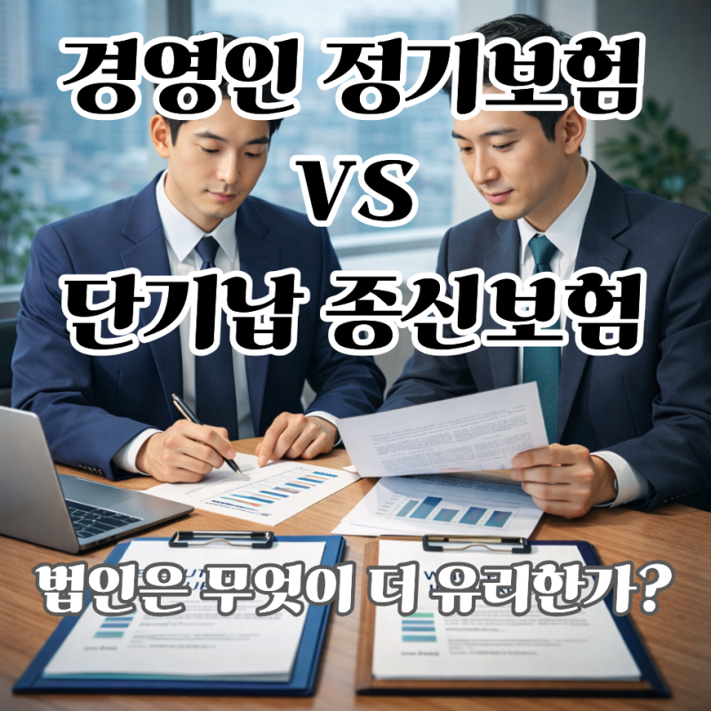 경영인정기보험 vs 단기납 종신보험, 법인은 무엇이 더 유리한가