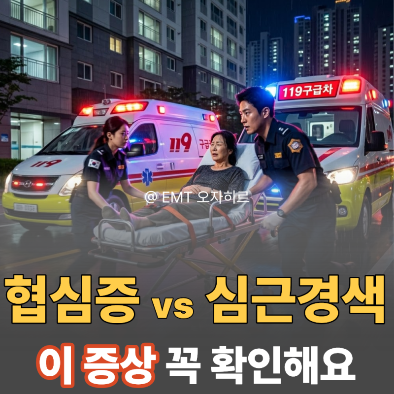 협심증 심근경색 차이, 모르면 치명적! 전직 응급구조사가 알려주는 응급처치