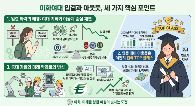  이화여대 '서성한'인가 '중경외시'인가? 입결은 바뀌어도 아웃풋은 여전한 이유