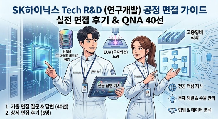  하이닉스 Tech R&D 면접 전 필독 : 실제 면접 후기 5인분으로 분석한 질문 팩트체크