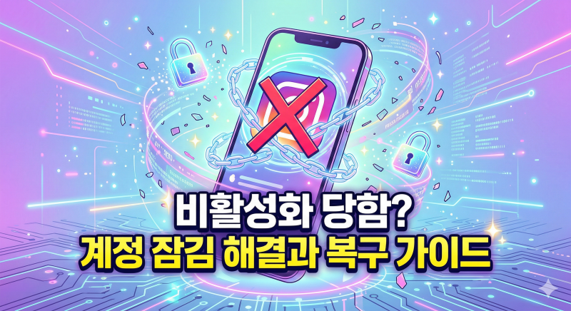 인스타그램 계정 비활성화 당함 해결과 계정 잠김 시 복구 및 비활성화 해제