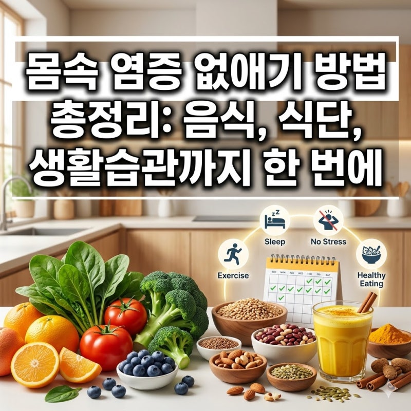 몸속 염증 없애기 방법 총정리: 음식, 식단, 생활습관까지 한 번에