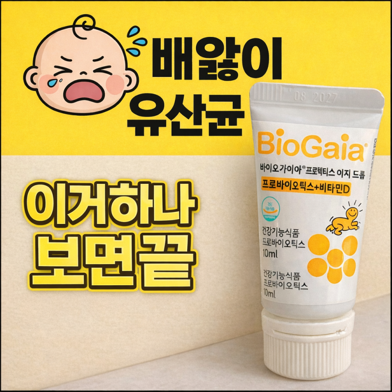바이오가이아 유산균 성분 분석 후기 | 배앓이 유산균 DSM 17938 기준 정리
