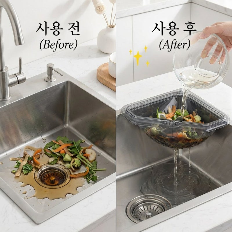 [주방꿀템/6천원]Ataasha 자석 싱크대 거름망 내돈내산 찐후기