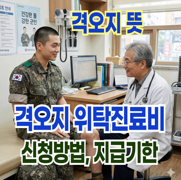 군대 육군, 해군, 공군 격오지 뜻 위탁진료비 신청방법 지급기한