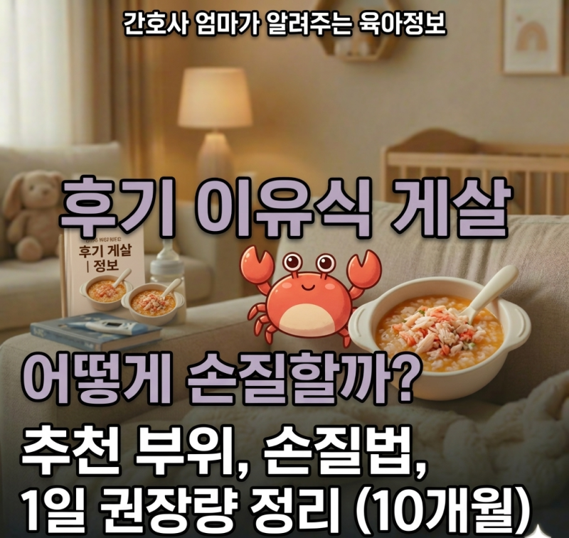 10개월 후기 이유식 게살 먹어도 될까? 추천 부위, 손질법, 1일 권장량,레시피 정리