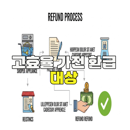  고효율 가전 환급 대상 기준 총정리