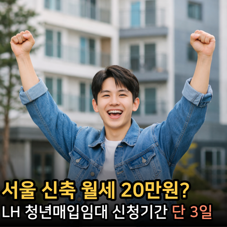  서울 신축 월세 20만원? LH 청년매입임대 1차 신청 안하면 놓칩니다.