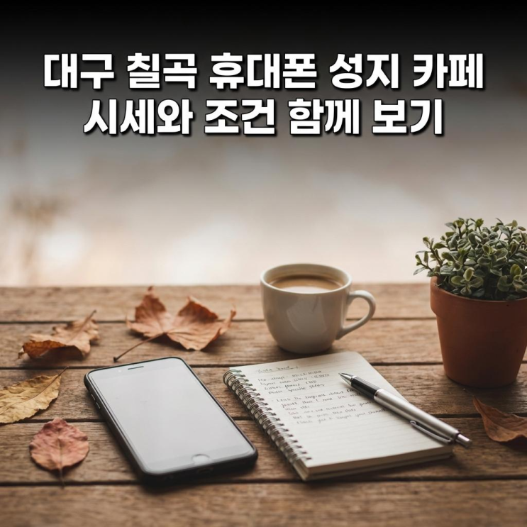  대구 칠곡 휴대폰 성지 카페 시세와 조건 함께 보기