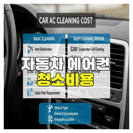  자동차 에어컨 청소 예산 완벽 정리