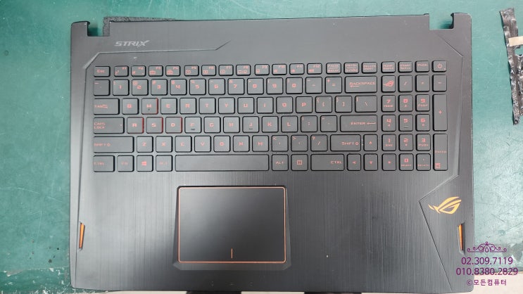  아수스 ROG GL502VT 키보드 침수 후 일부 키 입력 불량 키보드 교체 수리