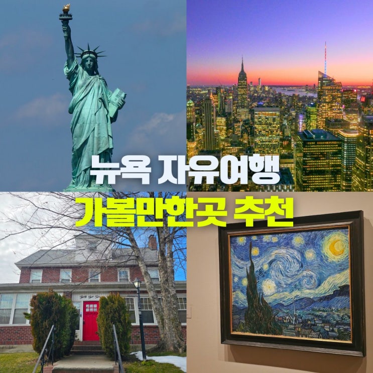  뉴욕 자유여행 일정 추천 모마 미술관 자유의여신상 포함 가볼만한곳 BEST