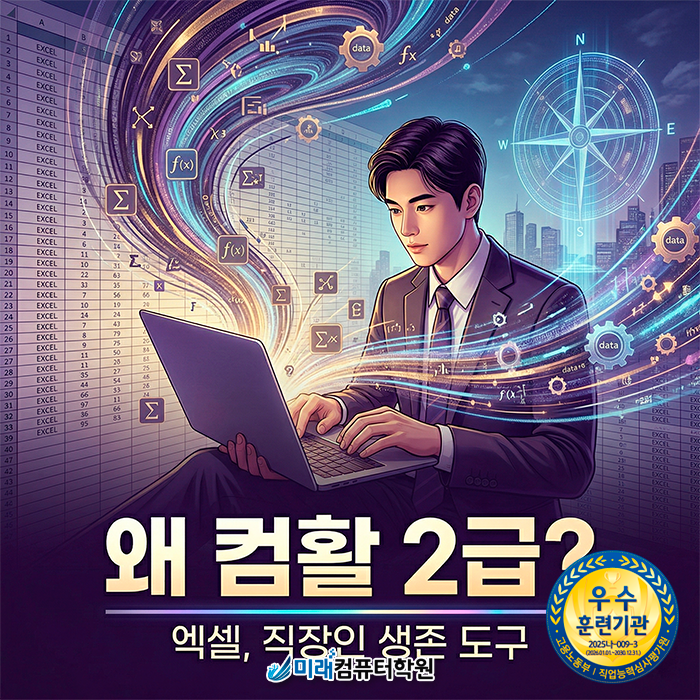  [부산/사상] 취업 마침표! 국비지원 컴퓨터활용능력 2급으로 실무 자신감 충전하기