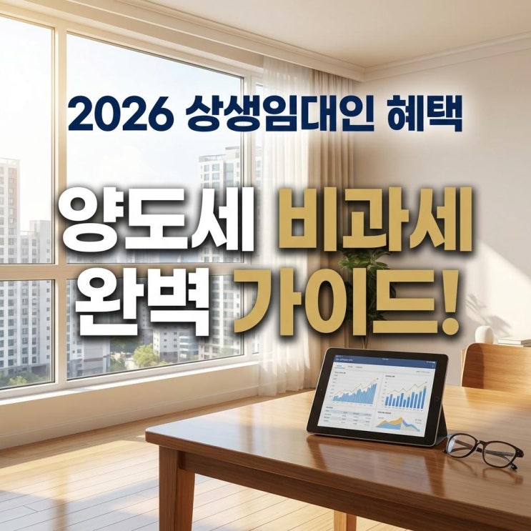  2026 상생임대인 혜택 양도세 비과세 완벽 가이드! 5% 제한의 마법