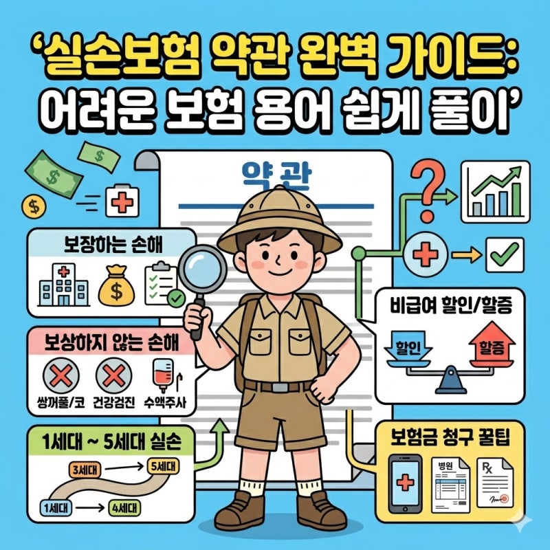 2026 실손보험 약관 읽는 법: 1세대~5세대 용어 쉽게 풀이 (완벽 가이드)