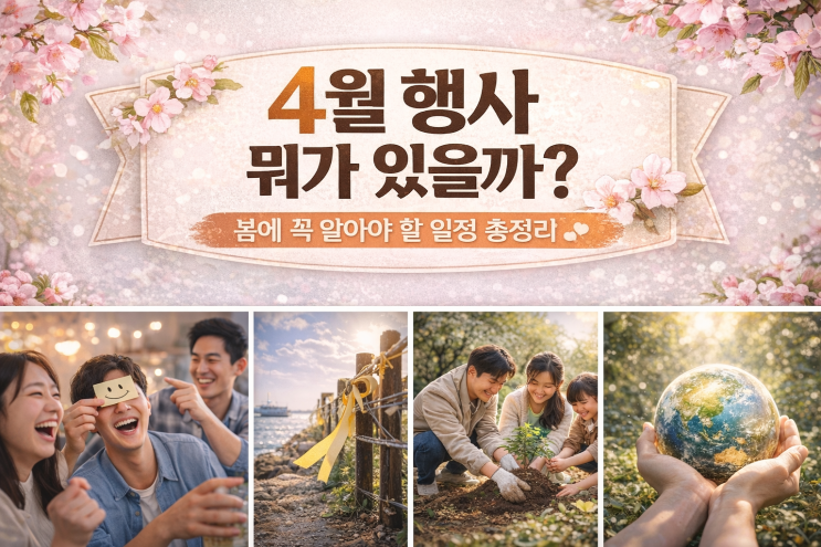  4월 행사 뭐가 있을까? (봄에 꼭 알아야 할 일정 총정리)