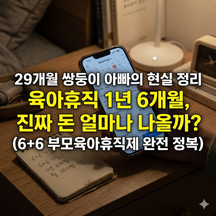  6+6 부모육아휴직제 및 1년 6개월 연장 조건, 29개월 쌍둥이 아빠의 현실 정리