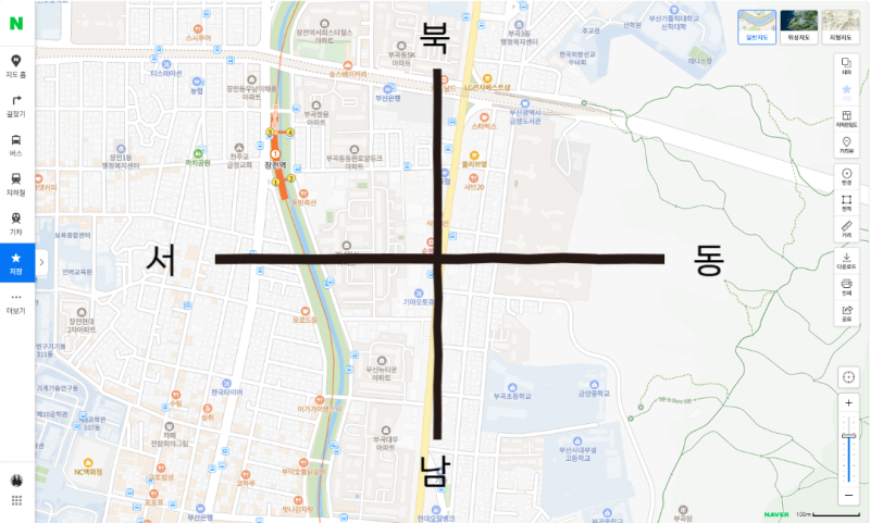 네이버지도로 건물 동서남북 보는 방법