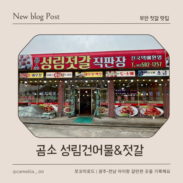  [내돈내산] 곰소 젓갈 맛집, 만족도 높았던 성림건어물&젓갈 찐리뷰