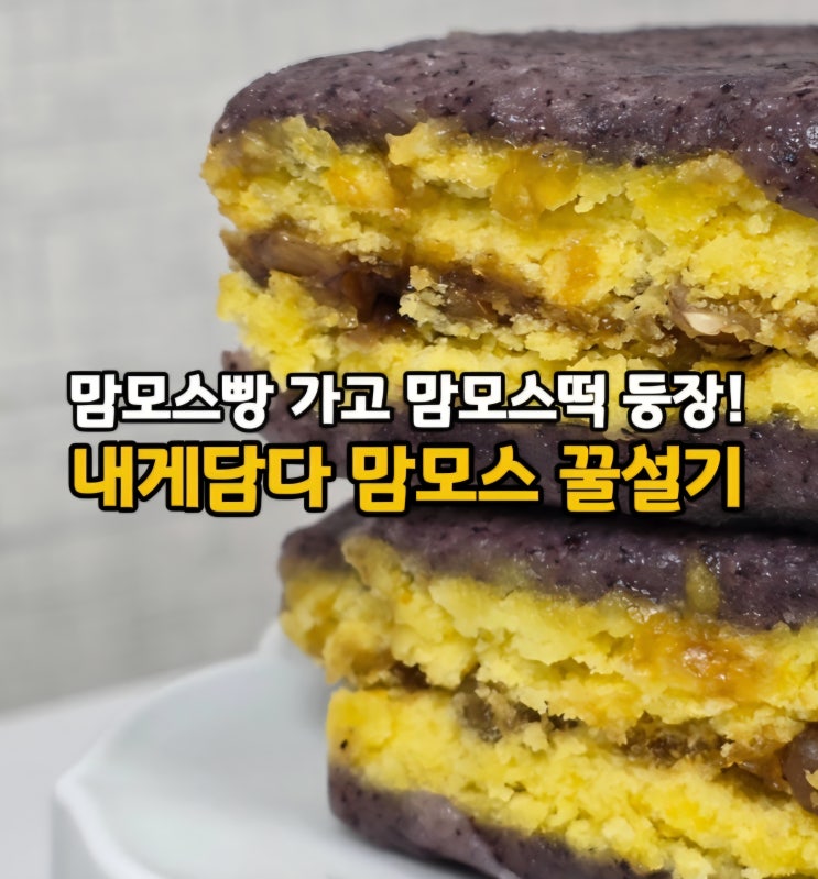 내게담가 맘모스 꿀설기, 식사대용으로 좋은 아침대용떡 냉동떡 아이간식 추천