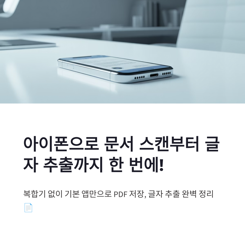 아이폰 스캔하는법 문서 사진 스캔 방법과 글자 추출까지 한 번에 정리