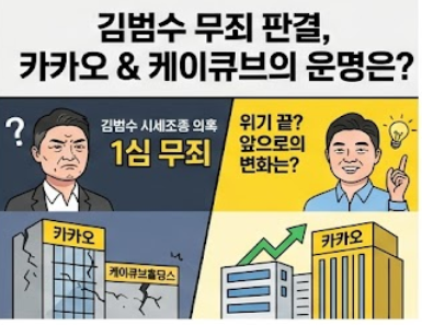  "시세조종 의혹 1심 무죄"...카카오 김범수, 케이큐브 위기 끝났을까