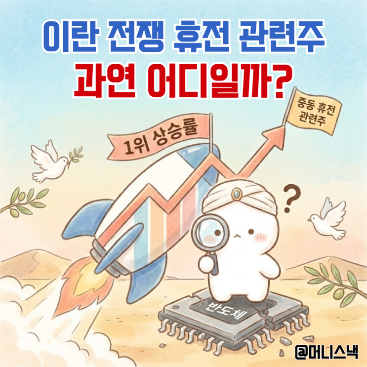 반도체 꺾고 1위 상승률 기록한 중동 휴전 관련주는 어디?