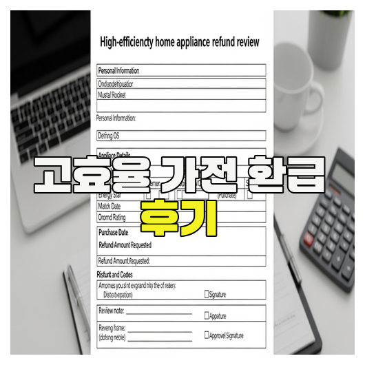  고효율 가전 환급 후기 정리 가이드