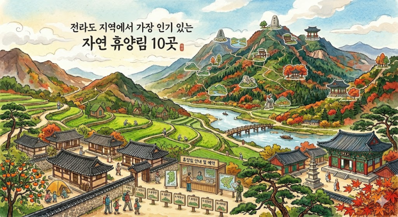 전라도 가족 여행 코스 추천, 전라도 자연휴양림 예약 전쟁 필수, 인기 전라북도, 전라남도 ....