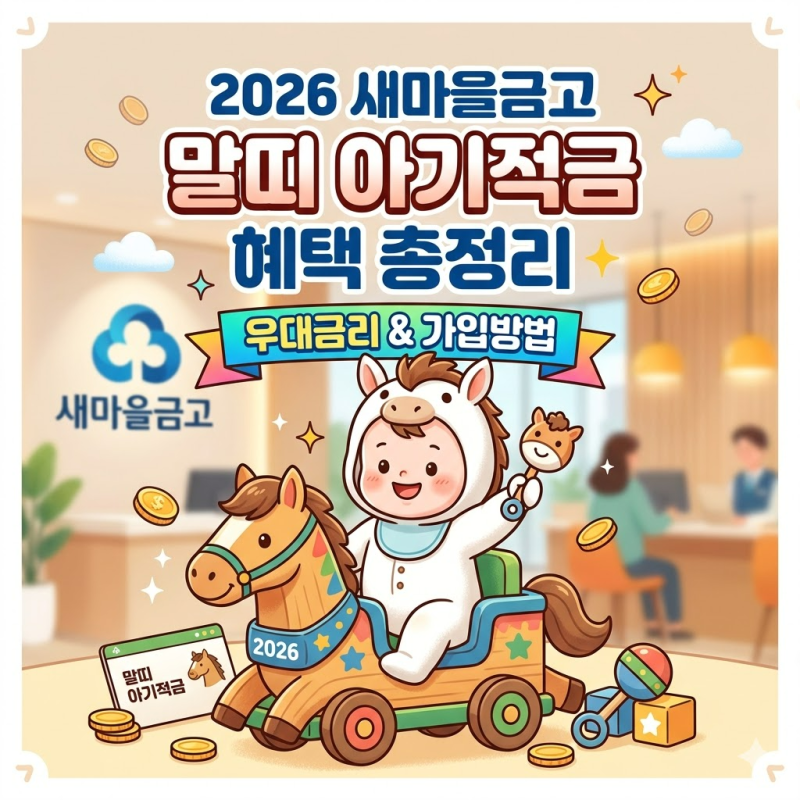 2026 새마을금고 말띠 아기적금 조건 및 가입 방법 안내
