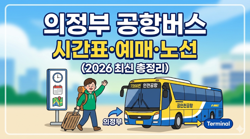 의정부 공항버스 시간표 노선도 예매 방법 총정리 (2026 최신)