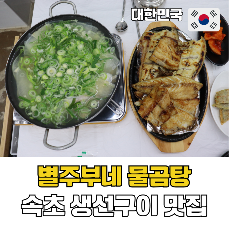  속초 생선구이 맛집 별주부네물곰탕