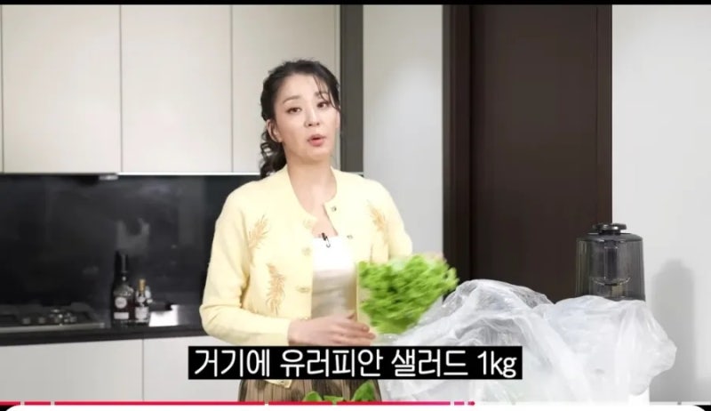 한고은 유러피안 샐러드 1kg 채소 보관은? 5일이면 채소 1kg 먹어