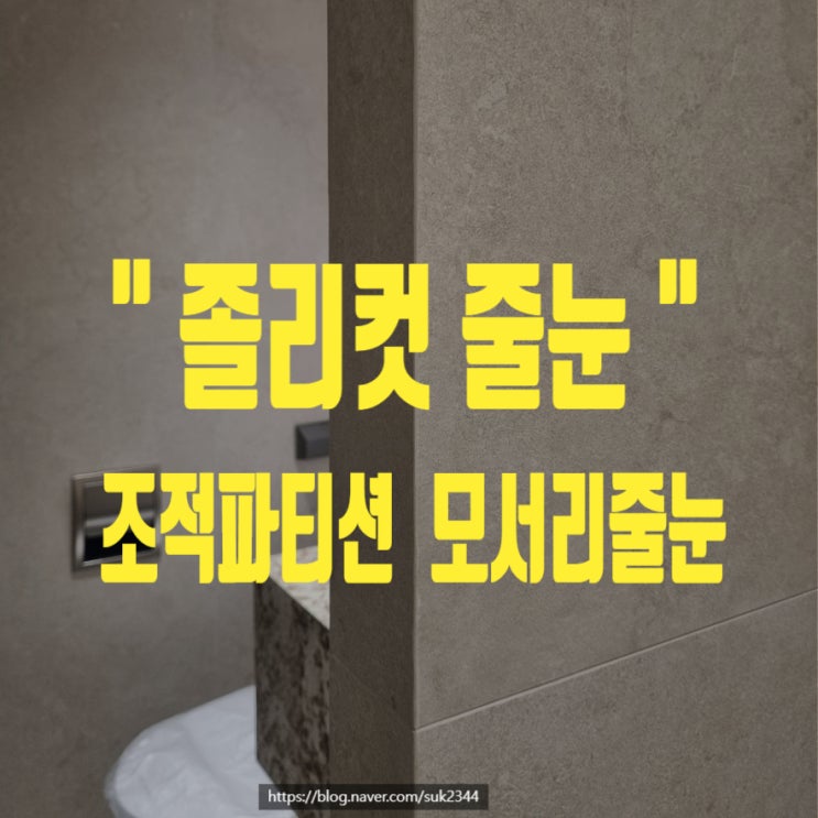  욕실공사 후 줄눈시공 바로 하나? 큰 타일로 욕실 꾸몄다면 타일 메지는 뭘로 하나?/황금 롯데캐슬 4단지 케라폭시줄눈&졸리컷줄눈